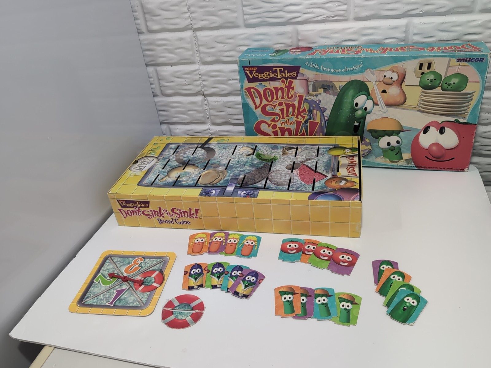 Vtg 1999 “Don’t Sink in the Sink!” VeggieTales Board Game COMPLETE Rare