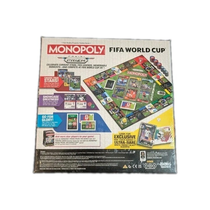 Monopoly Panini Prizm FIFA World Cup Board Game Hasbro Games Exclusive Pack