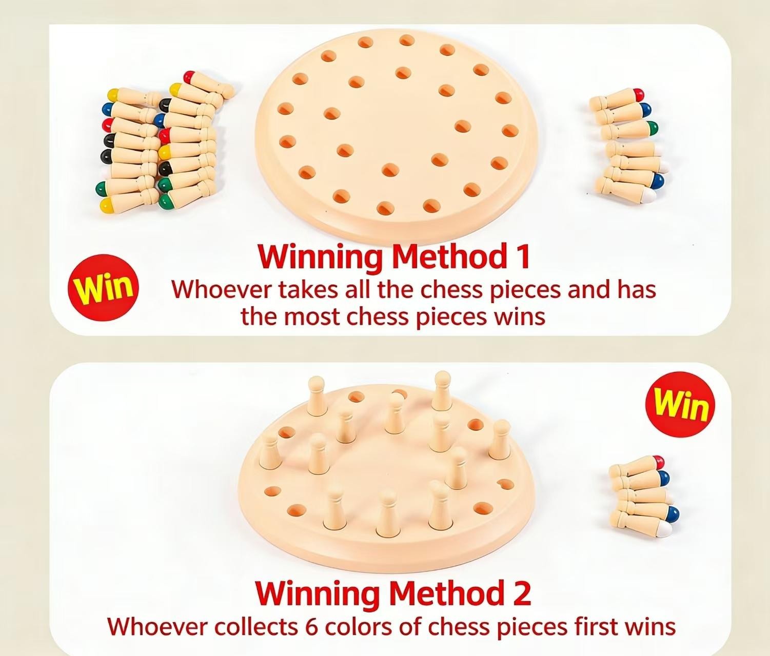 Gowinbaby Memory Chess Matching Game: Family Board Games for Kids and Adults, Mo