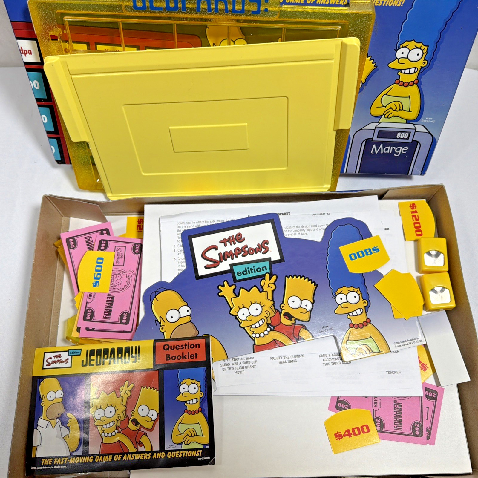 The Simpsons Board Game Lot Jeopardy Clue Life 3-D Chess Vintage 4 Games