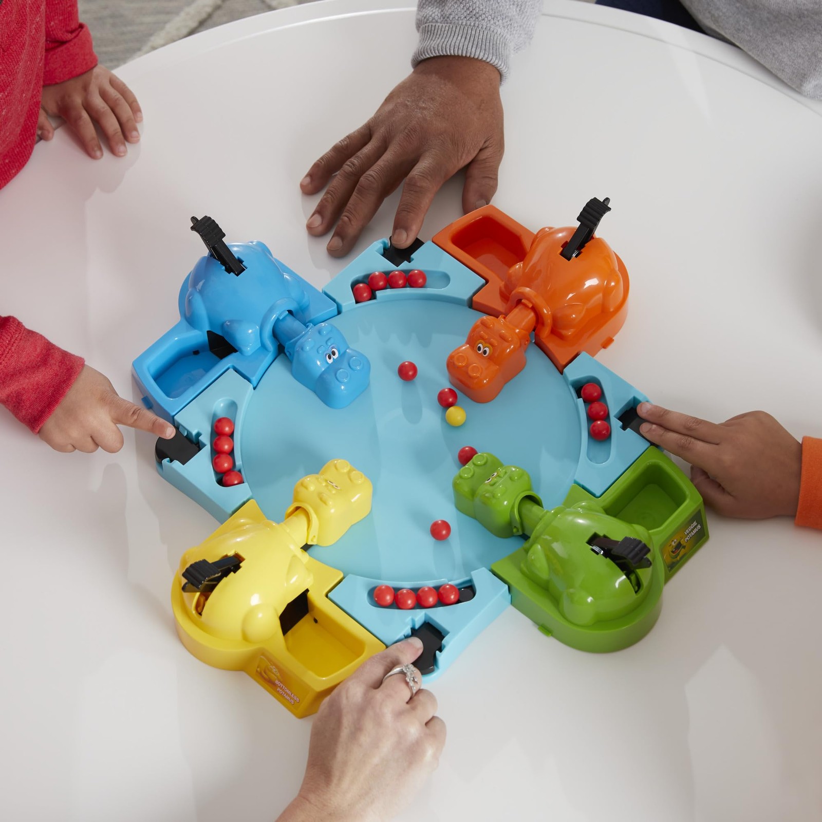 Hungry Hungry Hippos Kids Board Game, Preschool Games for 2-4 Players, Easy to