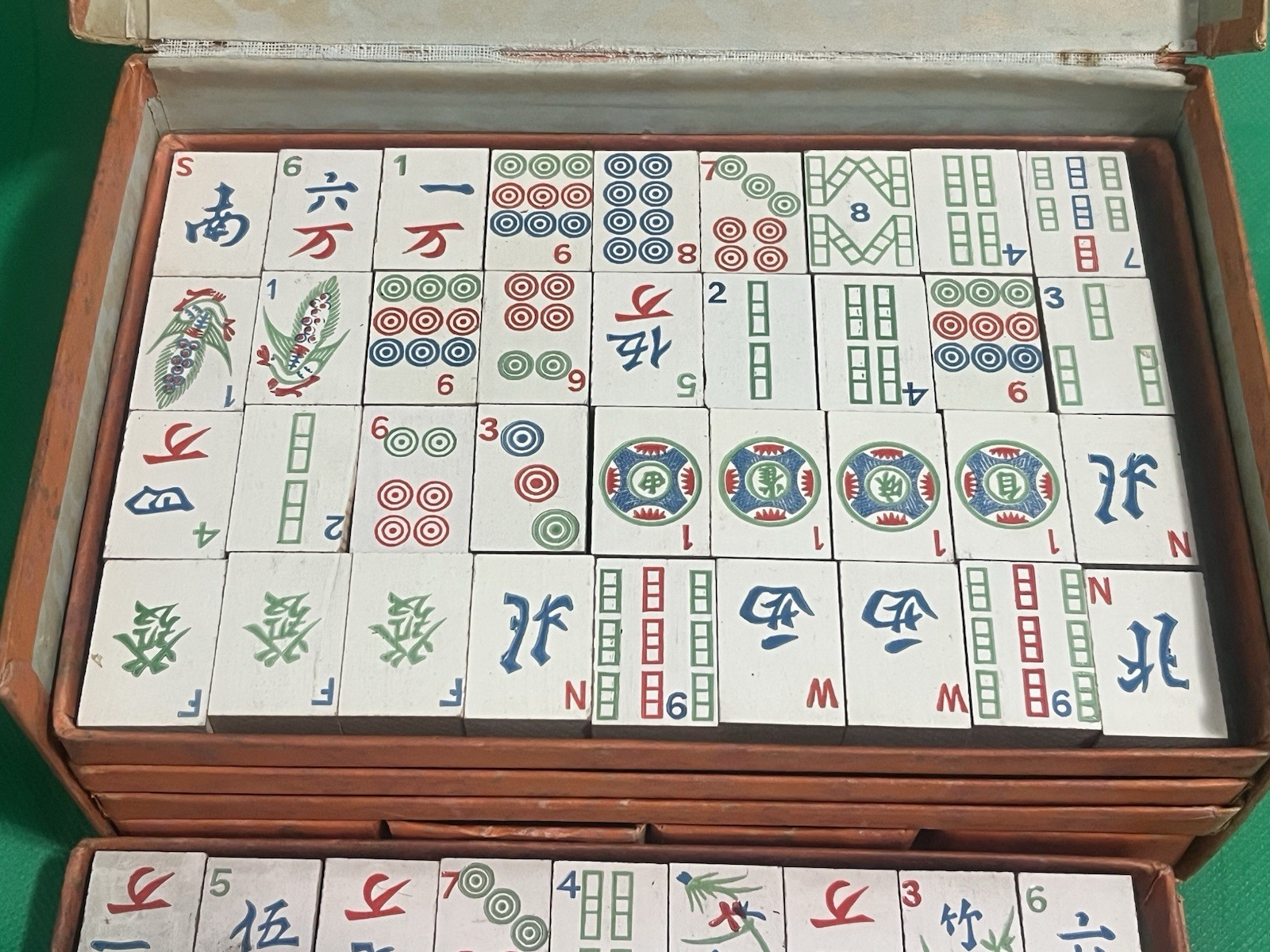 Antique Mah Chang (sparrow) Set Original Box Milton Bradley Co