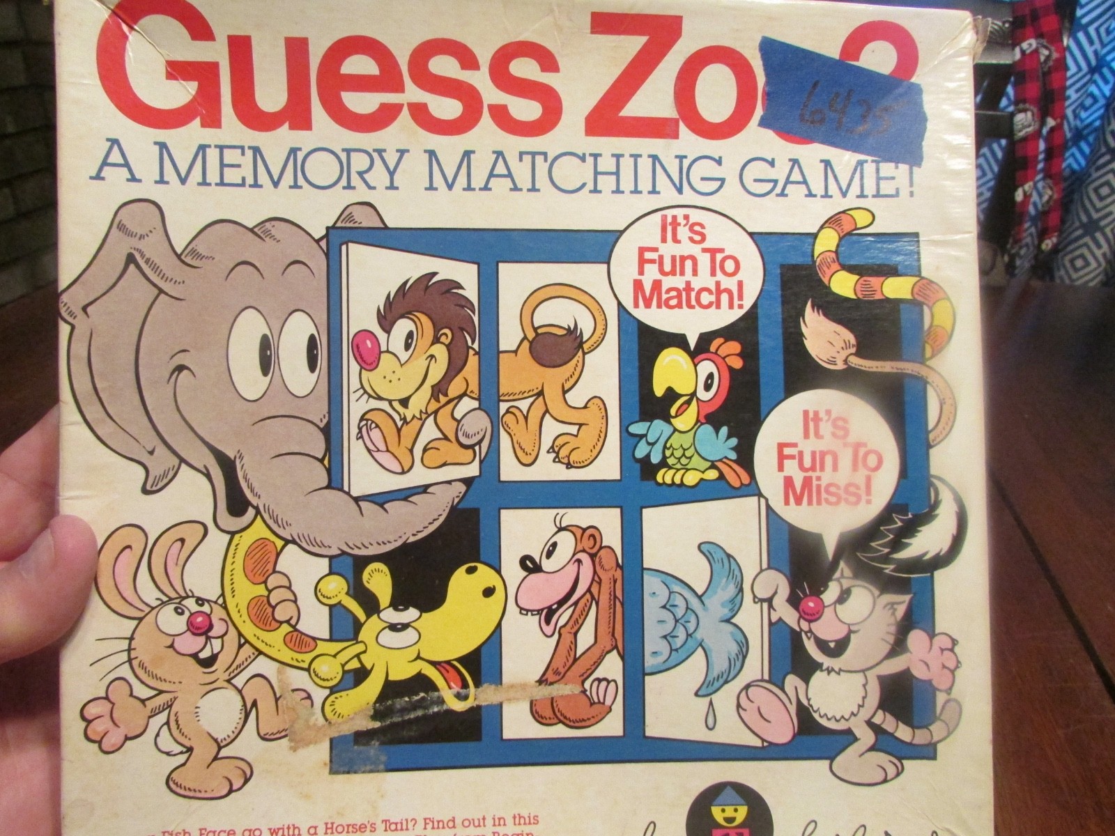 Vintage 1982 Colorforms Guess Zoo? Memory Matching Card Game Animals INCOMPLETE