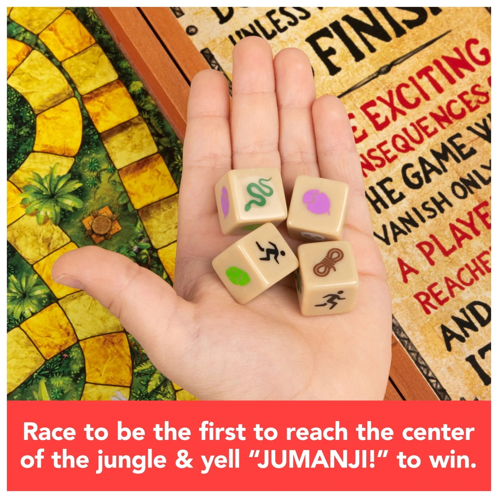 Jumanji the Game Real Wooden Box Edition of the Classic Adventure Board – SEALED