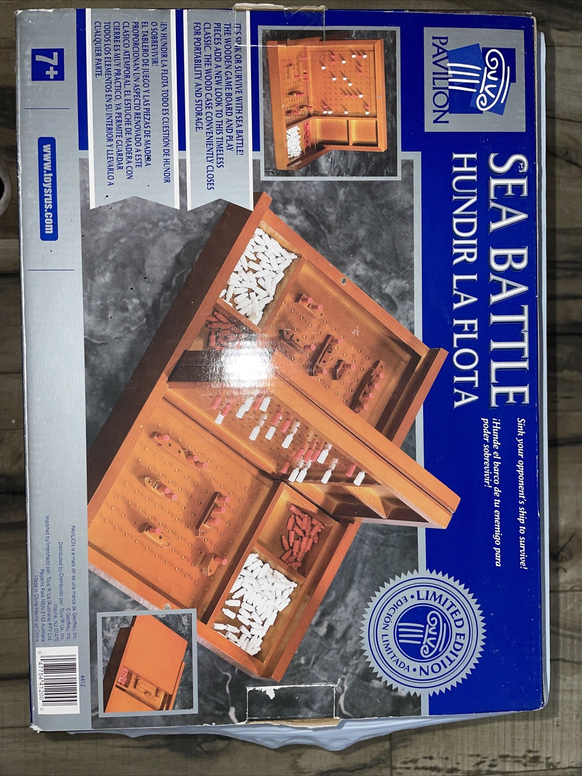 Pavilion Wood Board Game Sea Battle Hundir La Flota Limited Edition Battleship