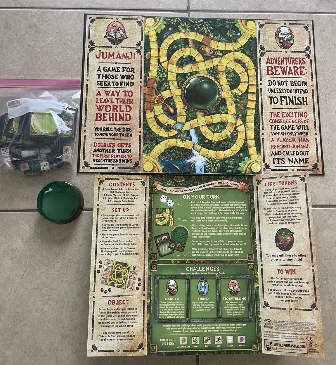 Jumanji the Game Real Wooden Box Edition of the Classic Adventure Board Game