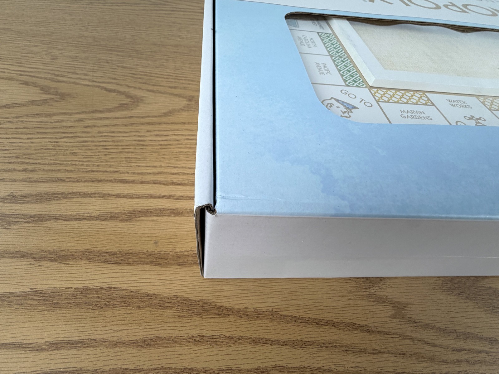 WS Game Co Monopoly Bianco Edition with Foil-Stamped Wood Game Board Open Box