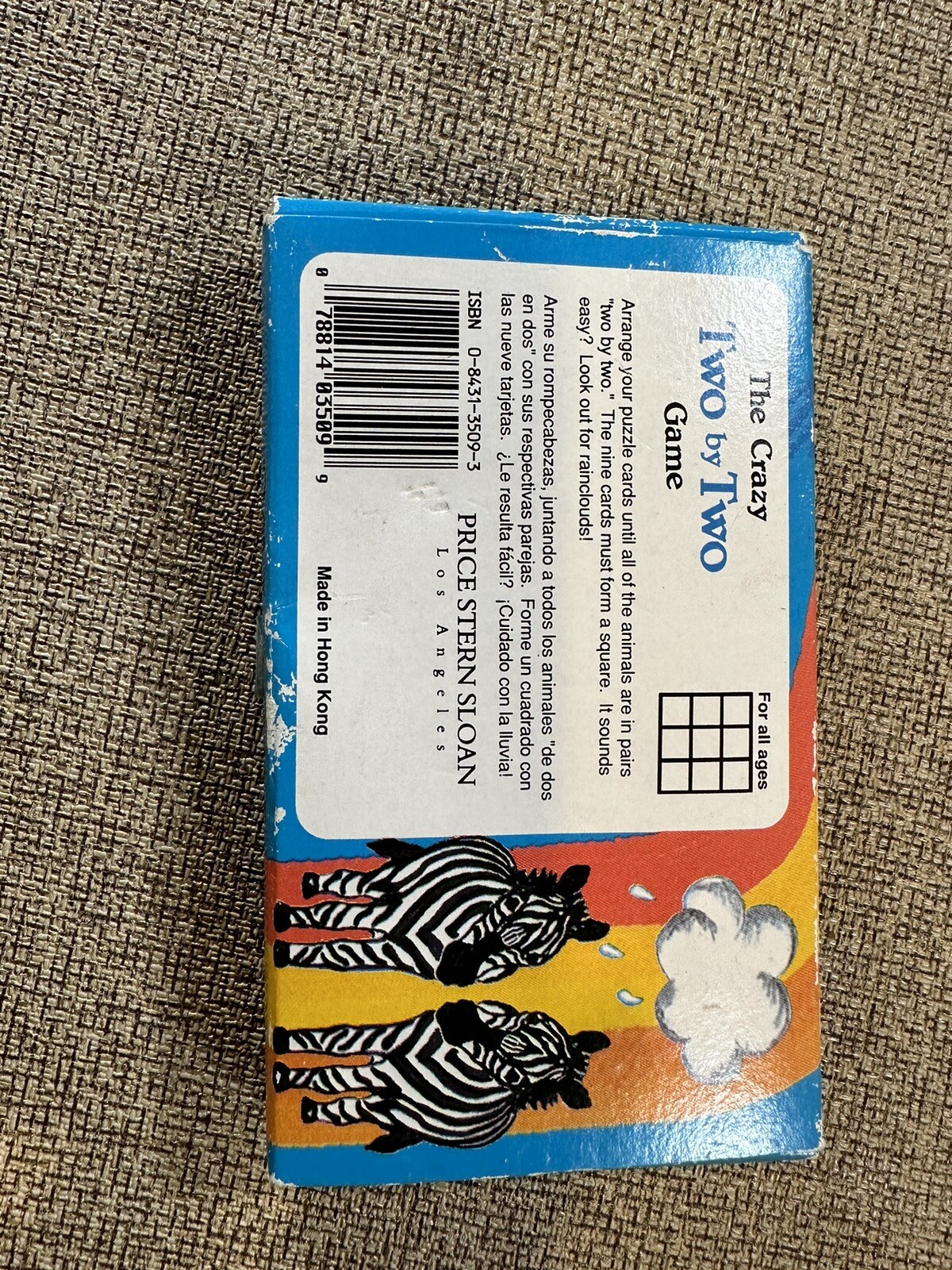 Crazy Two by Two Puzzle Card Game Price Stern Sloan Los Angeles Problem Solving