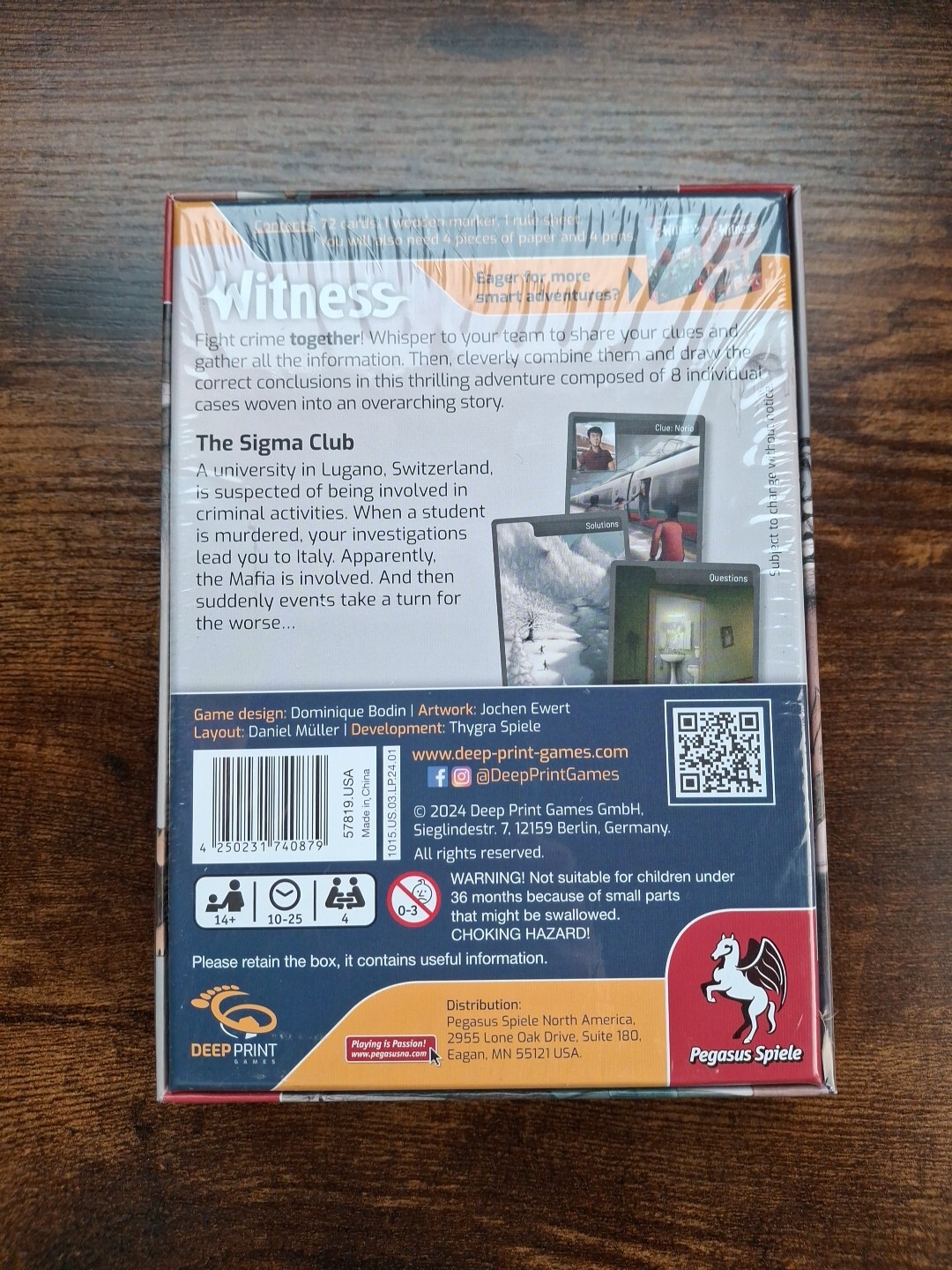 Witness: The Sigma Club – Co-Op Card Game, Sealed