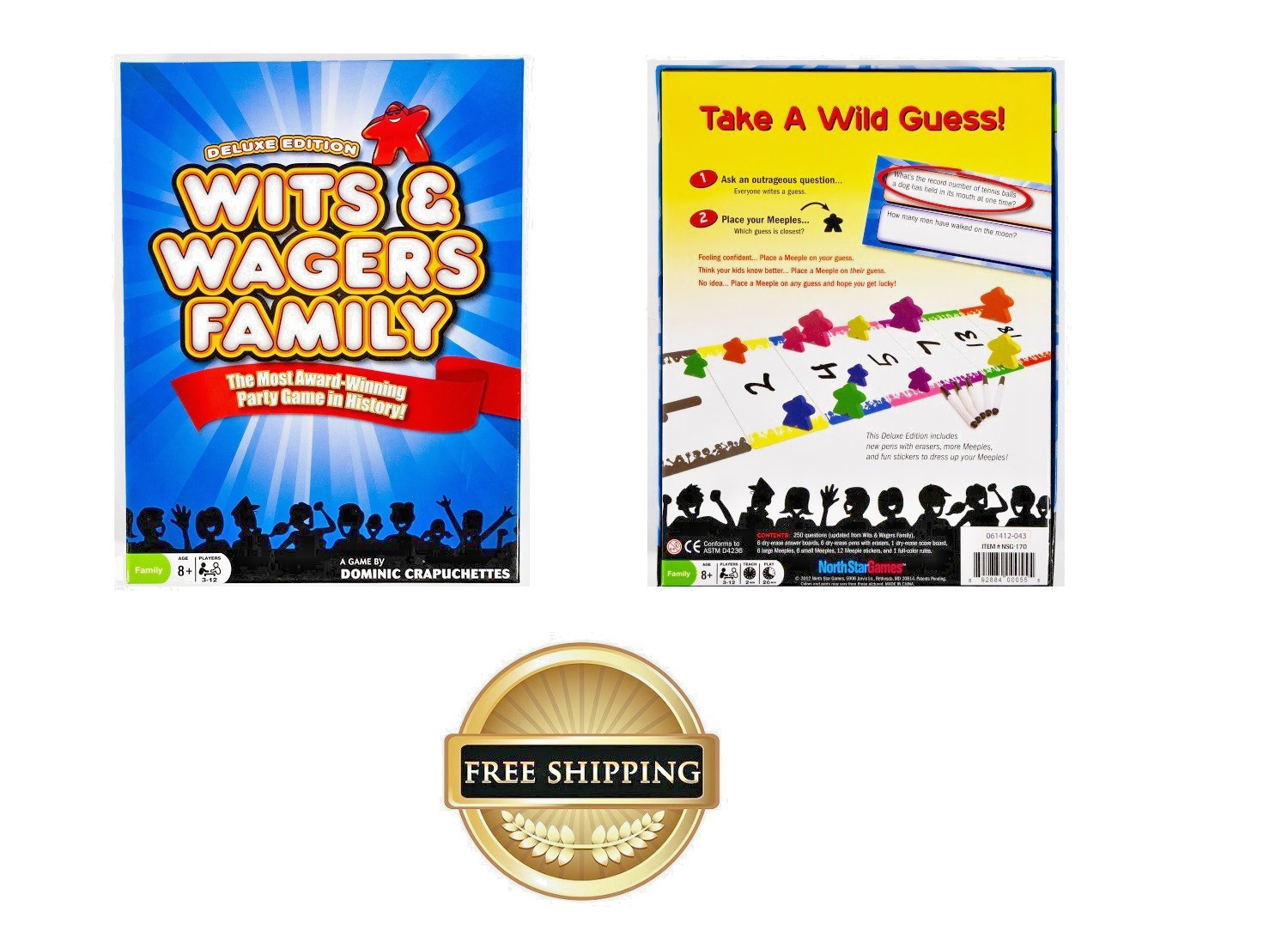 Wits & Wagers (Family Deluxe Edition, 2012 Printing) Sealed, SHIPS FREE in USA