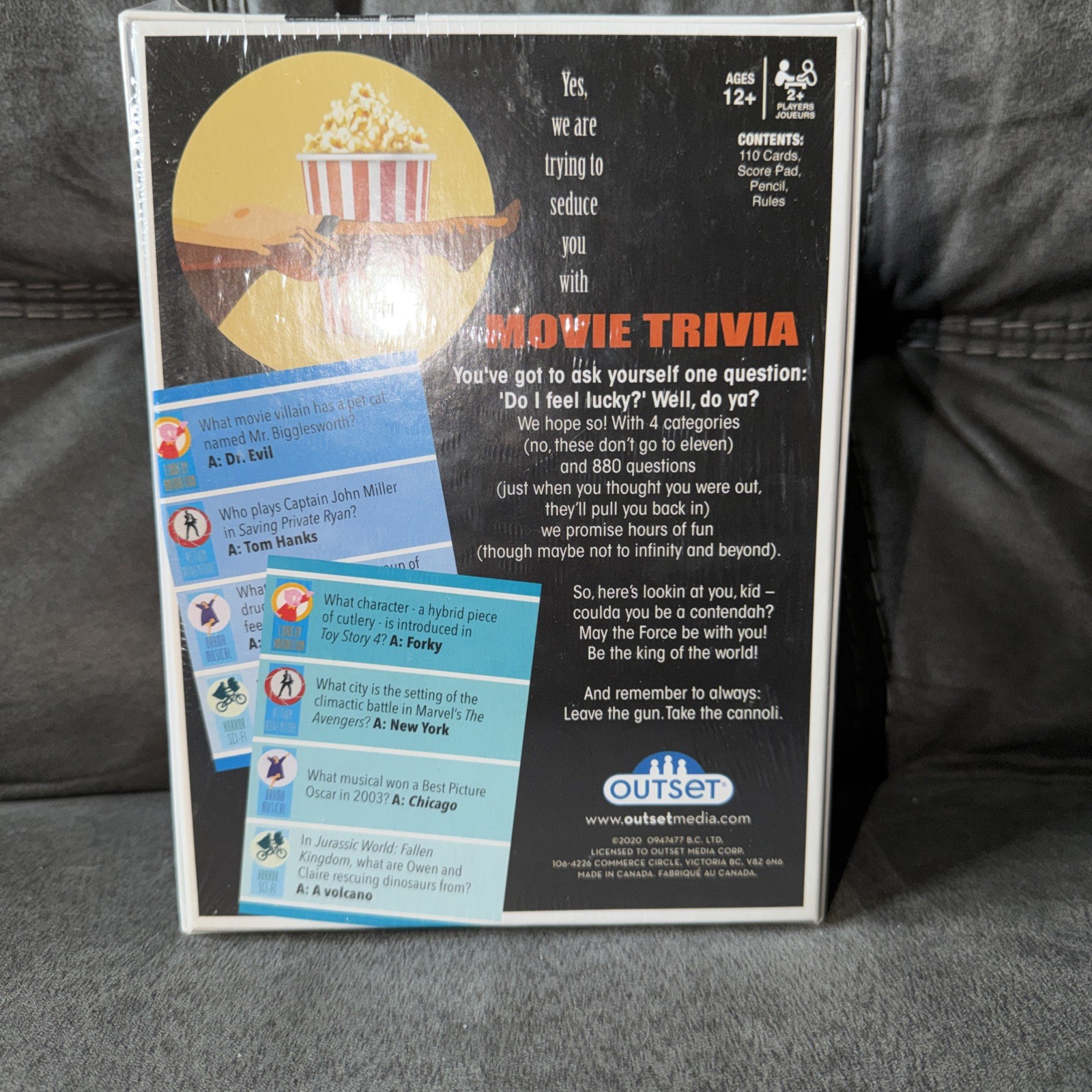 Movie Trivia Party Game Amazon Exclusive Popcorn Box Edition New In Package