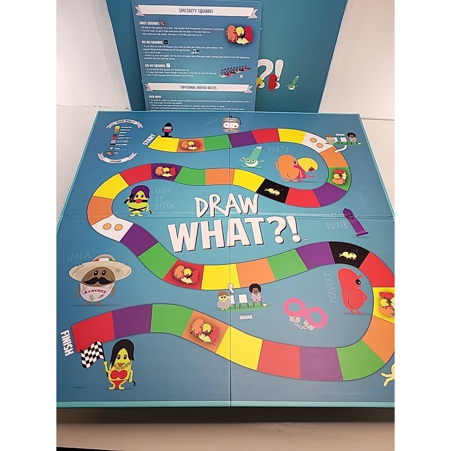 Draw What?! Adult Party Board Game RARE 100% Complete Unplayed