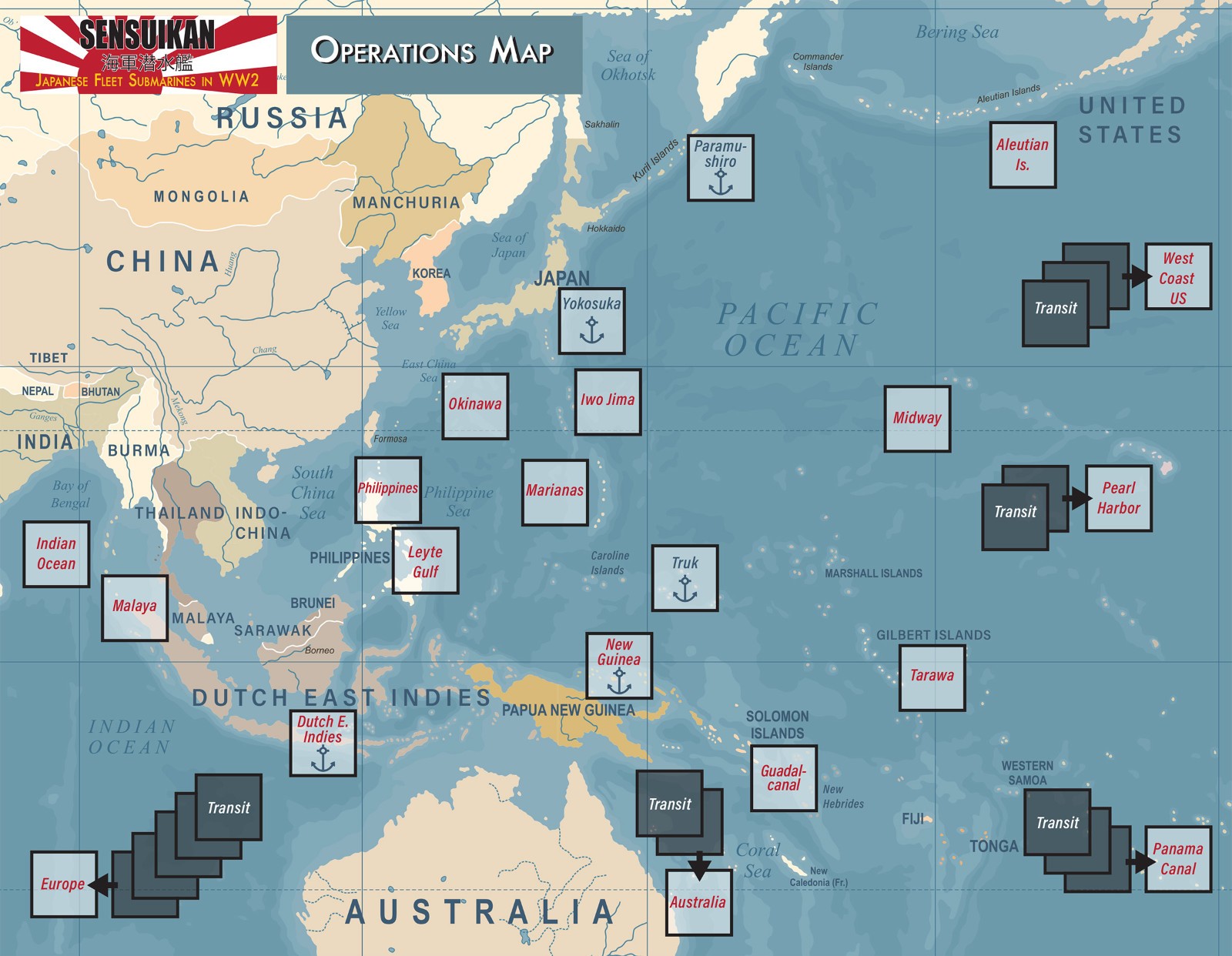 Compass Games Sensuikan: Japanese Fleet Submarines In WWII NISW Fast Shipping