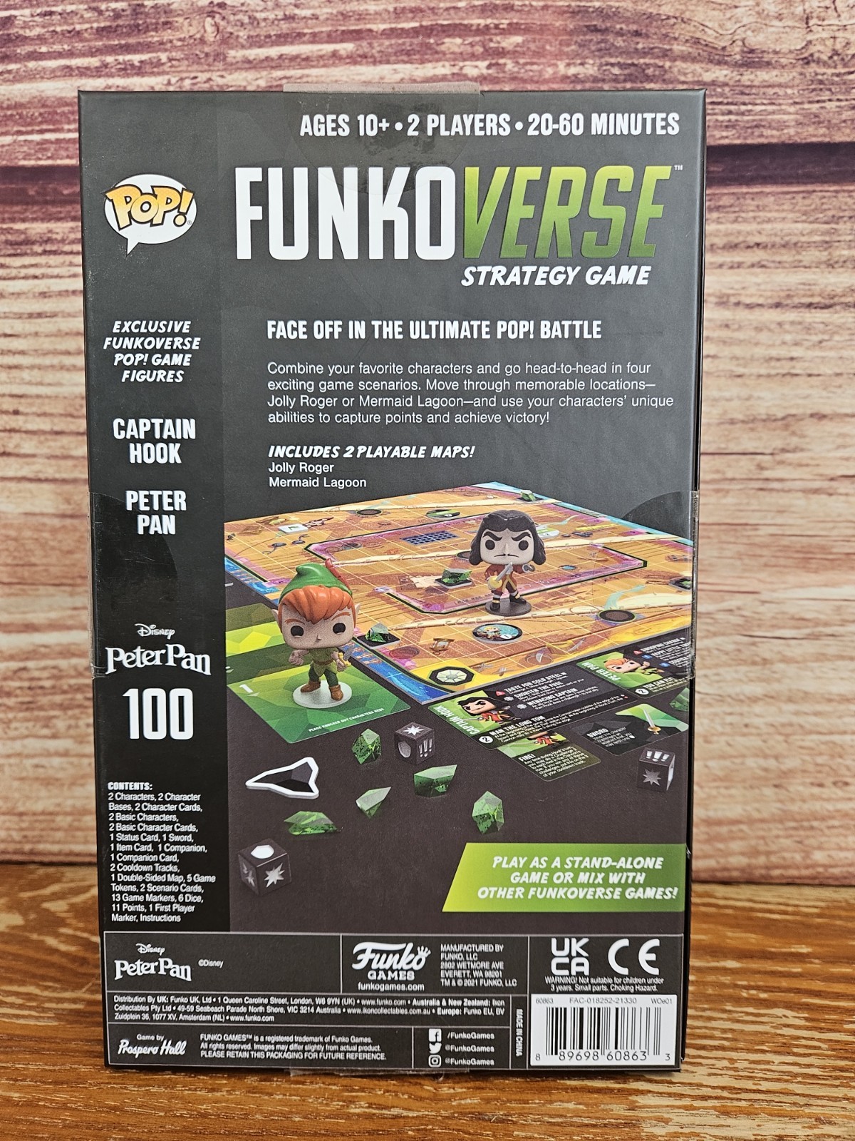 Funko Pop! Games Funkoverse Disney Peter Pan & Hook 100 Limited Edition Open Box