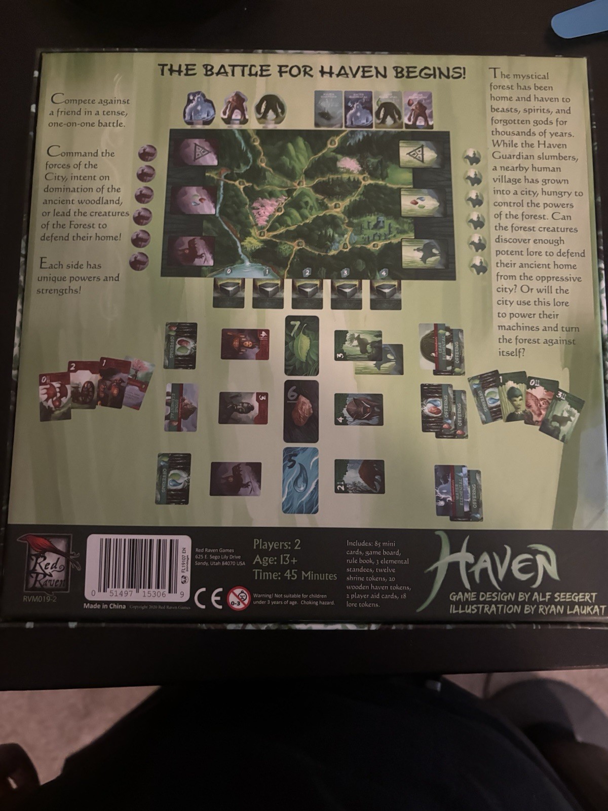 Red Raven Games Haven Fantasy Card Game Complete 2+ Players 13+