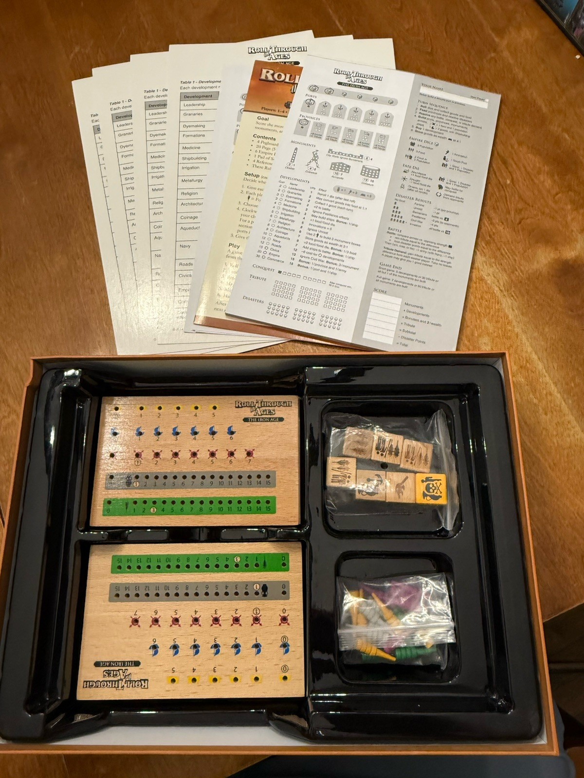 Roll Through the Ages: The Iron Age, Gryphon Games Board Game 1-4 Players Ages