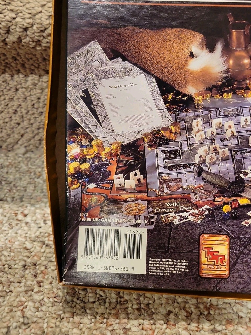 Dungeons & Dragons Game THE DRAGON’S DEN Adventure Pack TSR 1992 COMPLETE