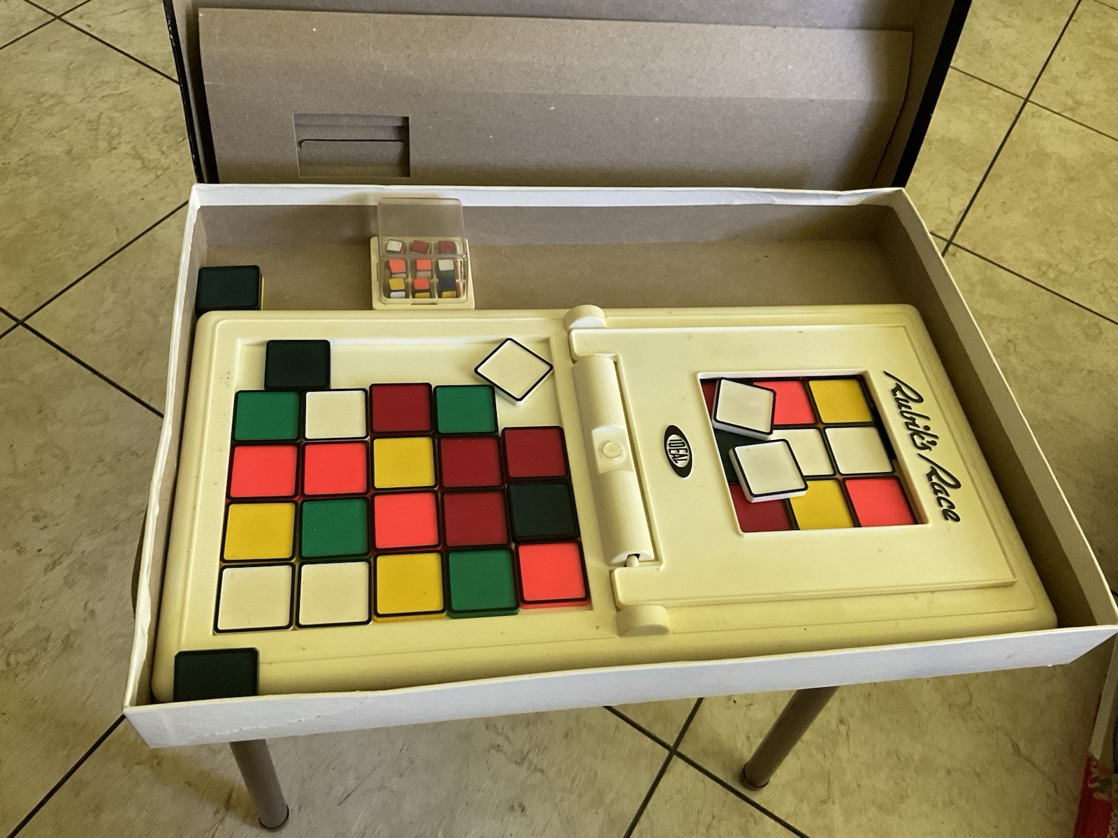 Rubik’s Race 1982 Tabletop Family Game Color Matching Rubik’s Cube Vintage Ideal