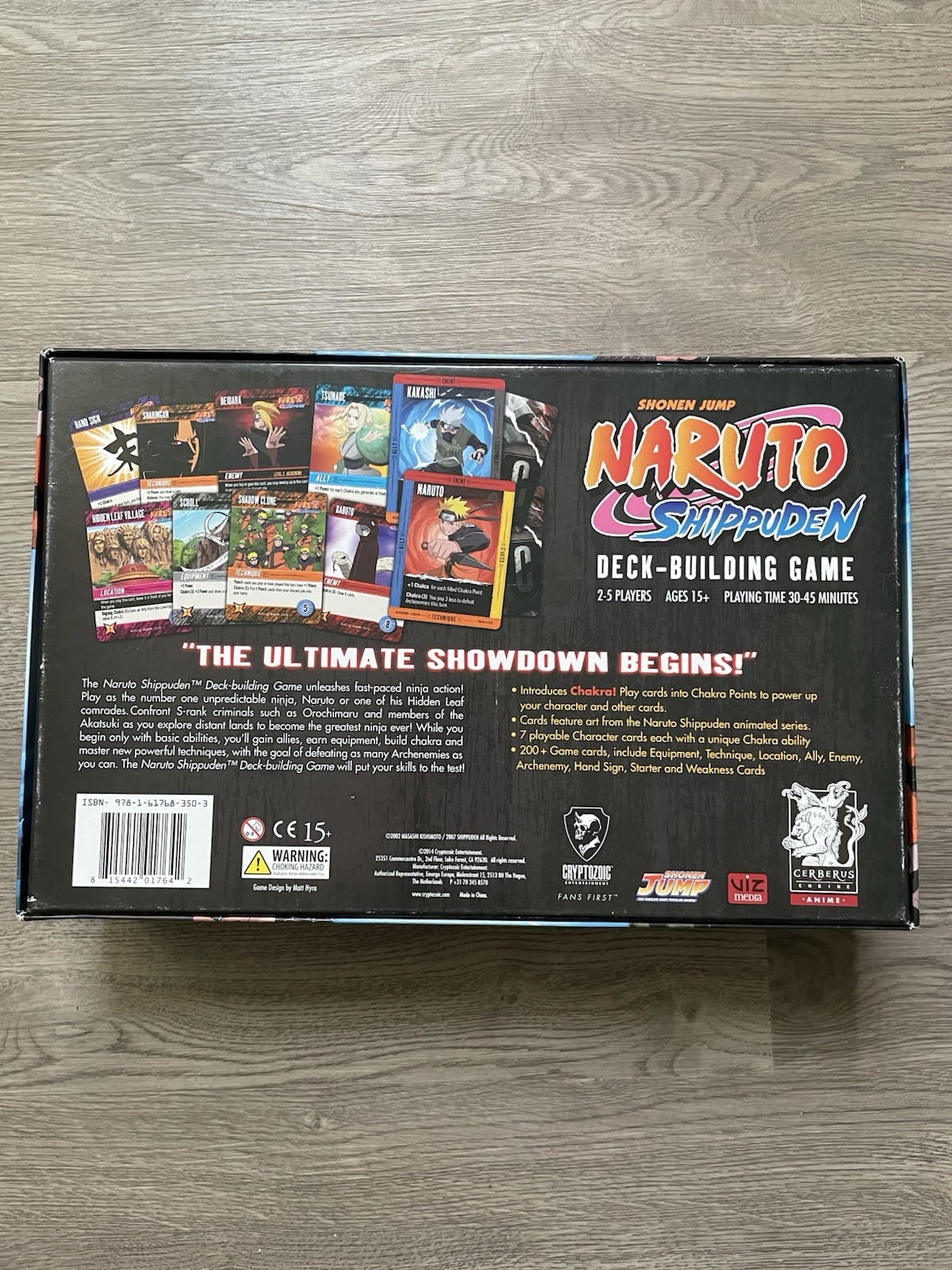 Naruto Shippuden Deck-Building Game by Cryptozoic (Incomplete, Missing 2 Cards)