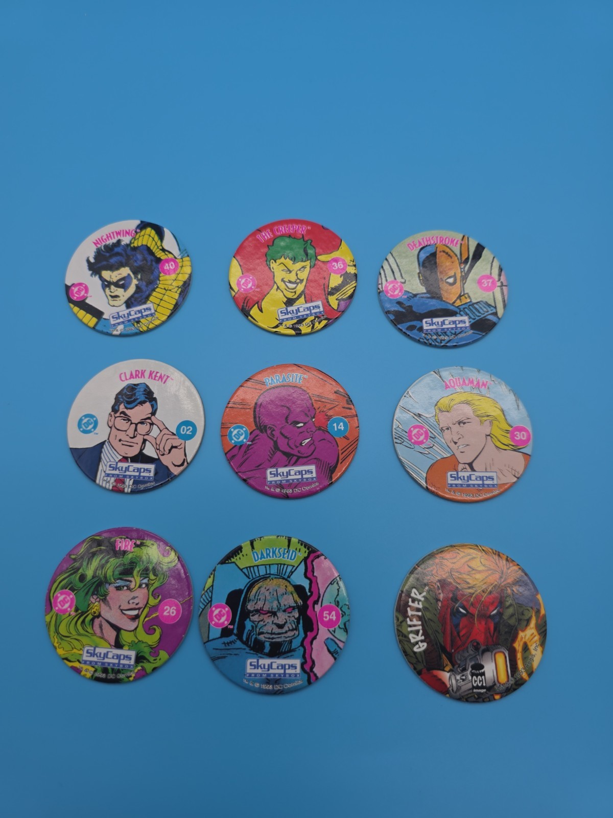 DC Comics SkyCaps SkyBox Pogs Milk Caps Game 1993 Lot 9