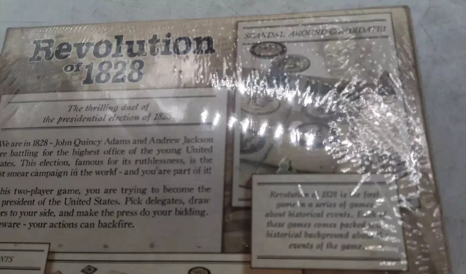 REVOLUTION OF 1828 BOARD GAME for 2 Players 2019 BRAND NEW (DAMAGED BOX)
