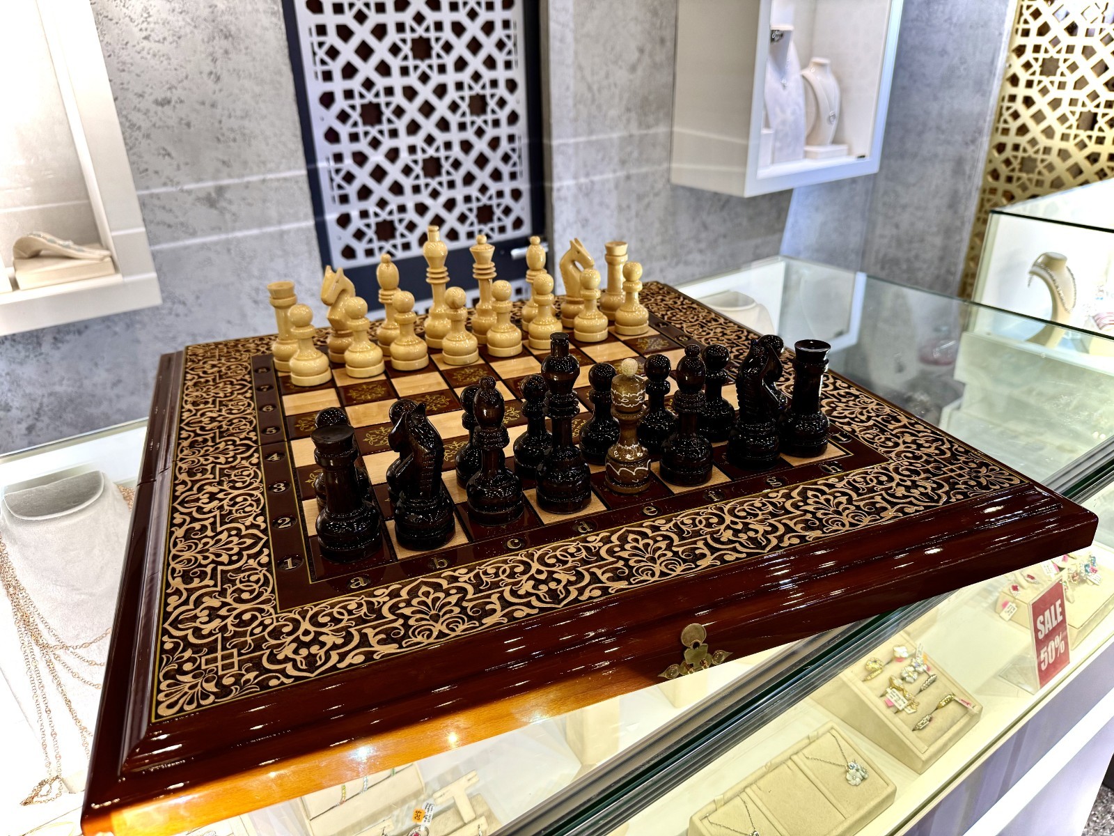 Own the Only One – Luxury Walnut Wood Backgammon Chess Board Handmade 24 In