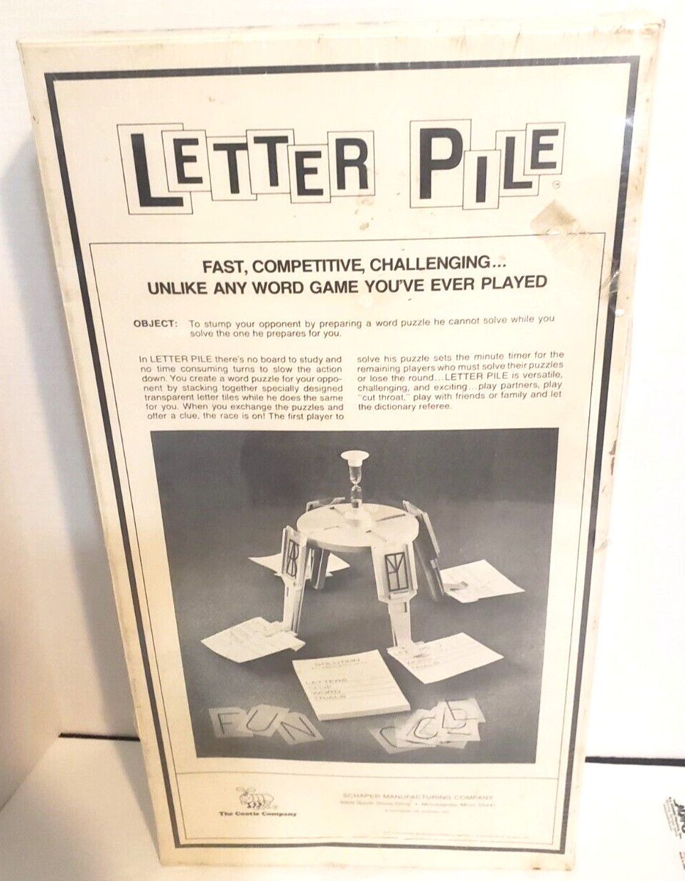 Letter Pile Board Game 1974 The Cootie Company Schaper Manufacturing Co USA NIB