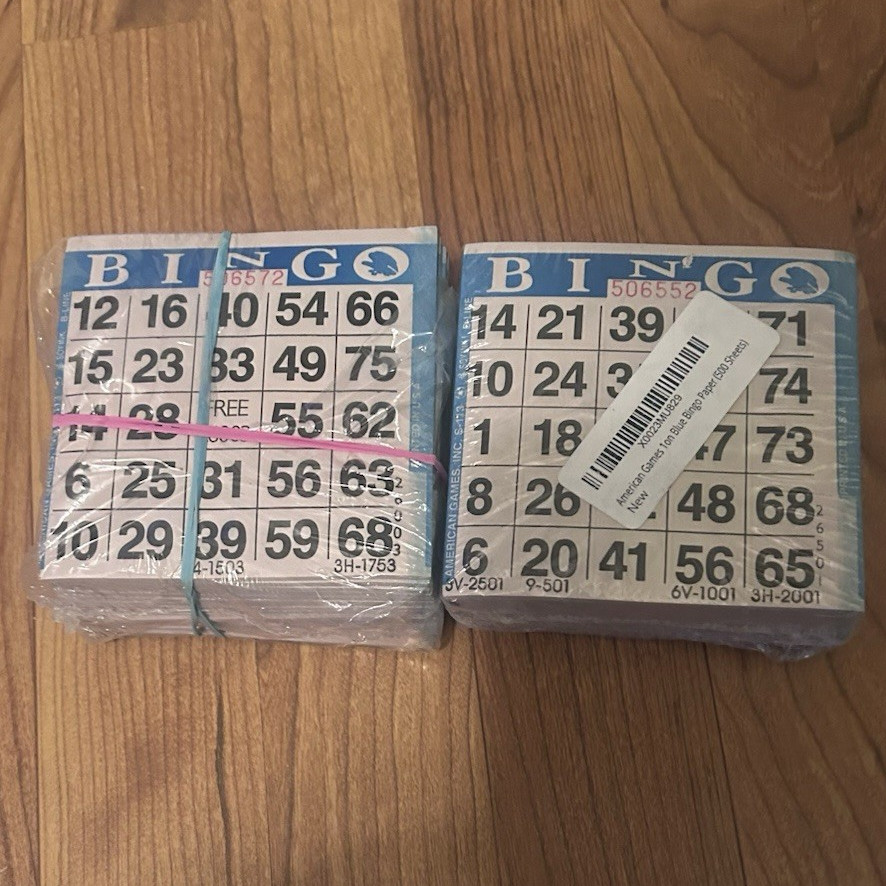American Games Bingo Paper Cards Pack, 2+ Players, Ages 8-11
