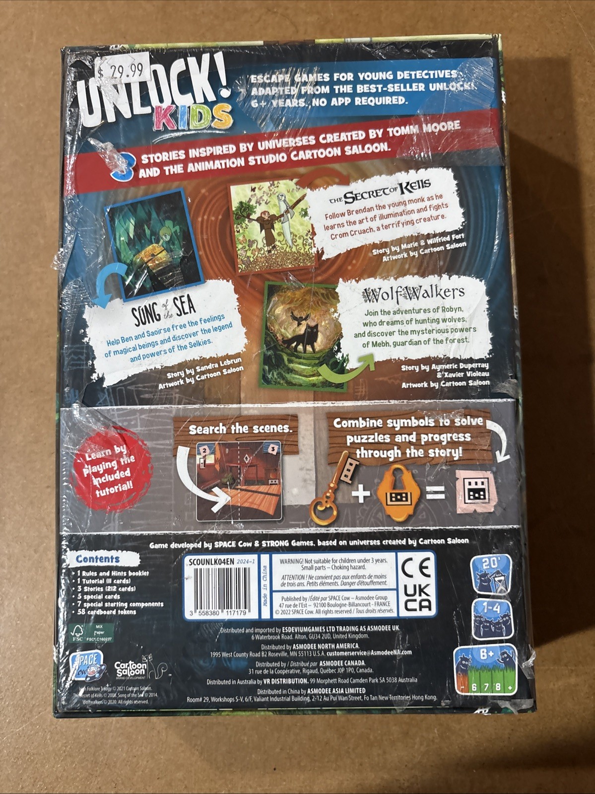 UNLOCK Kids Irish Folklore 1 to 4 Players Family Cooperative Game Free Shipping