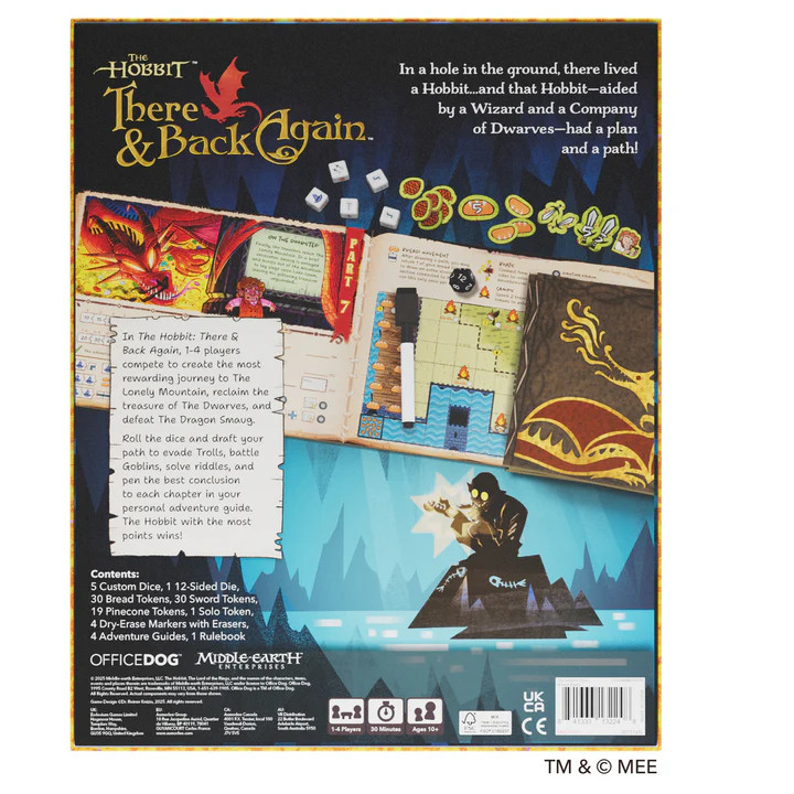The Hobbit: There and Back Again Dice Game