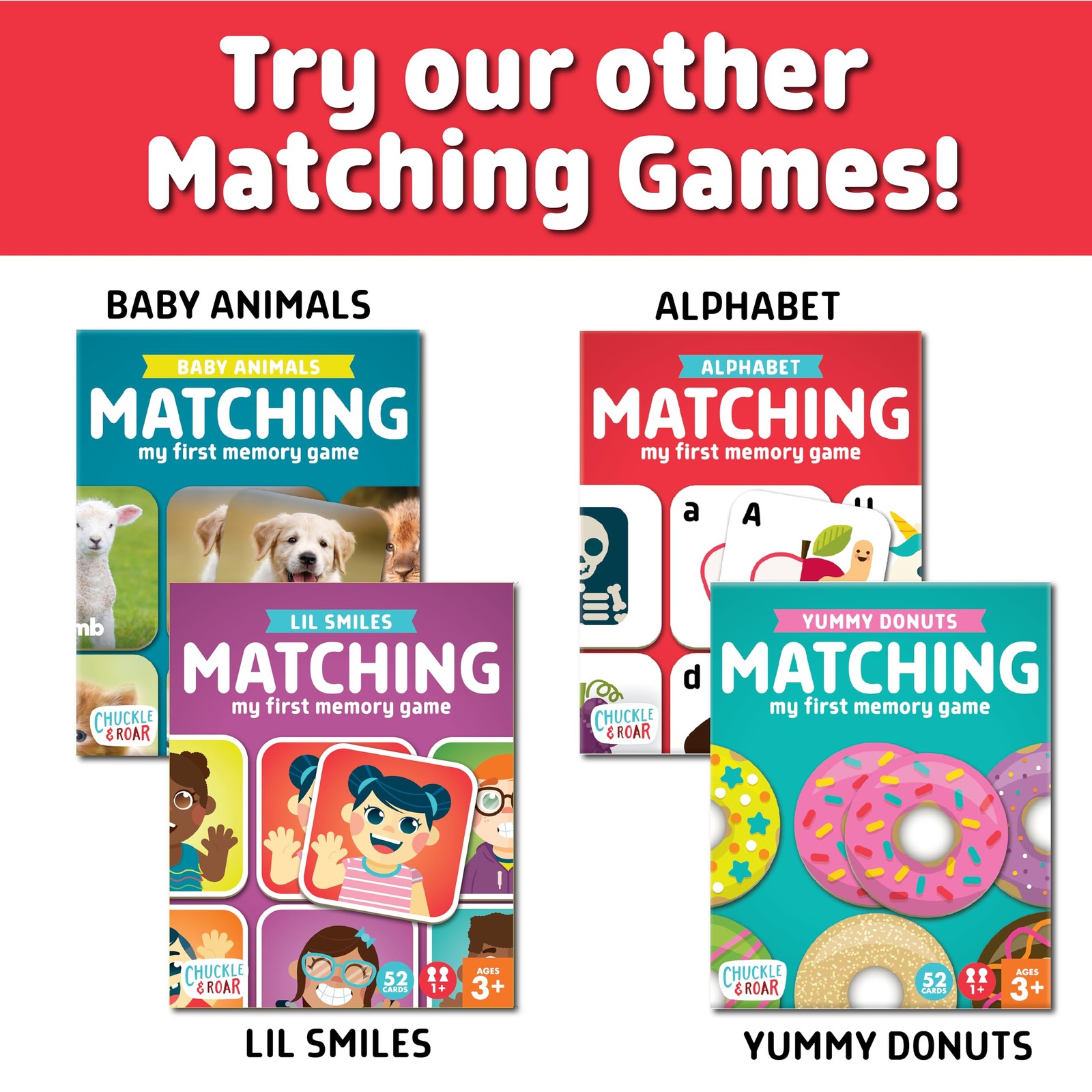 Alphabet Matching Memory Game for Kids Ages 3+ – Preschool Letter Matching Bo…