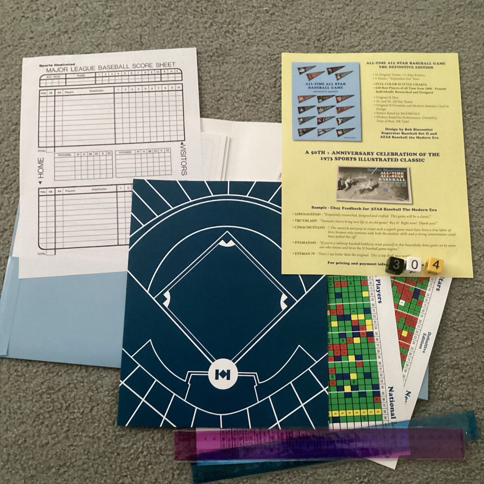 SI ALL-TIME ALL STAR BASEBALL BOARD GAME – 50th ANNIVERSARY EDITION