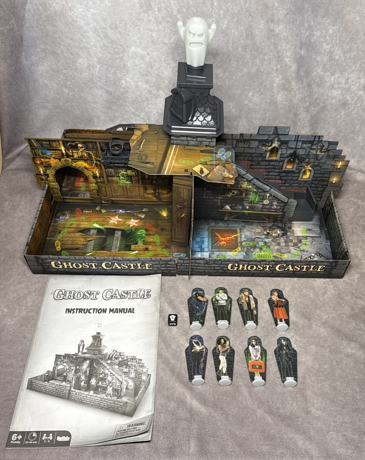 Buffalo Games Ghost Castle Board Game 2020 3D Haunted Escape Family Spooky