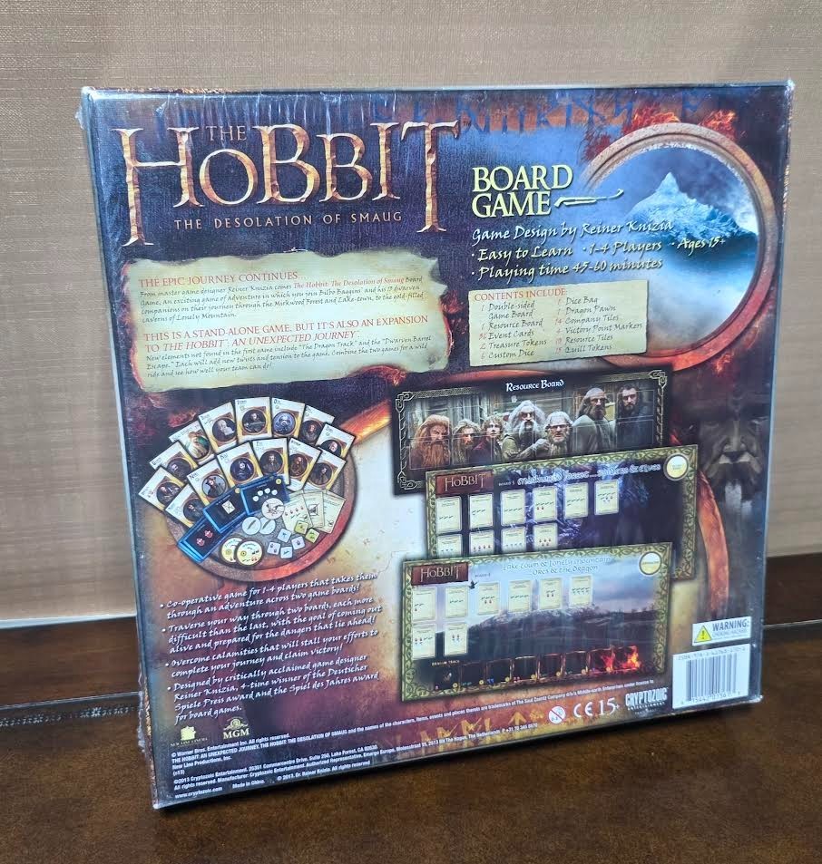 The Hobbit Desolation of Smaug Board Game Cryptozoic Entertainment / NEW Sealed