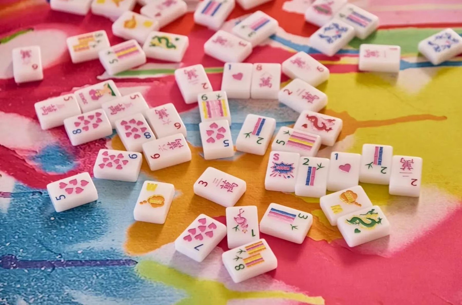 Pop Diva Themed Single-Layer Engraved Acrylic American Mahjong Complete Set 160