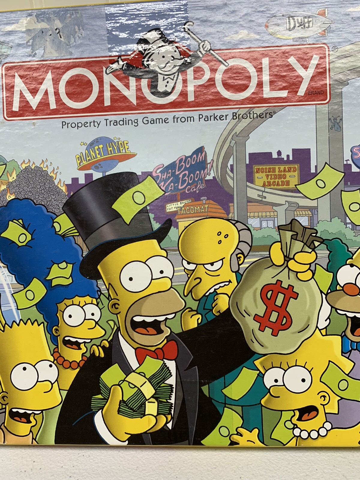The Simpsons Monopoly Game 2001 Open Box Seems complete