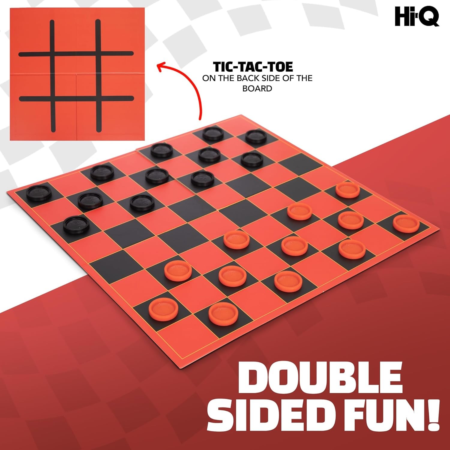 HI-Q Checkers & Tic-Tac-Toe Board Game for Kids