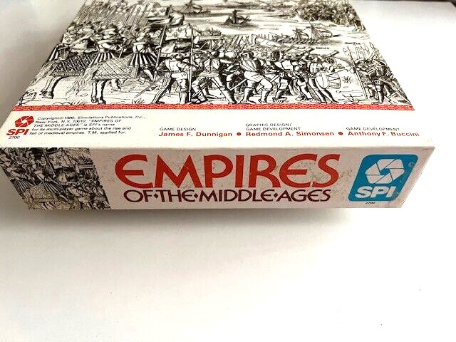 Empires of the Middle Ages, Vintage SPI- 1980. UNPUNCHED.