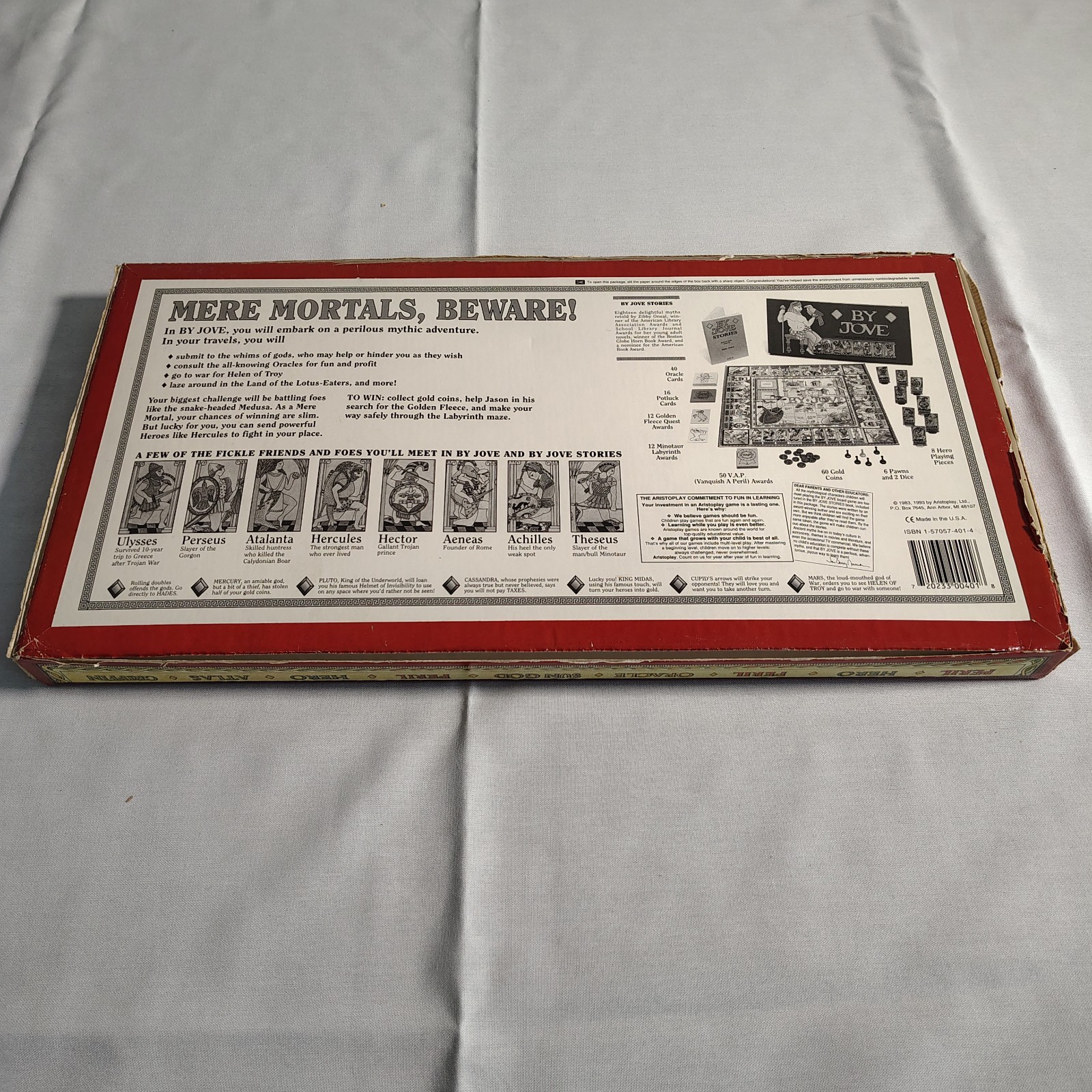 By Jove Adventure Board Game (1993) by Aristoplay, Vintage, See Pictures