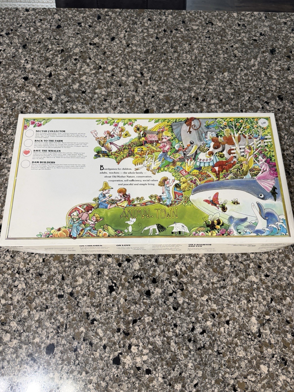 Animal Town: Save the Whales Board Game 1978 Hearth Song Inc. Vintage COMPLETE