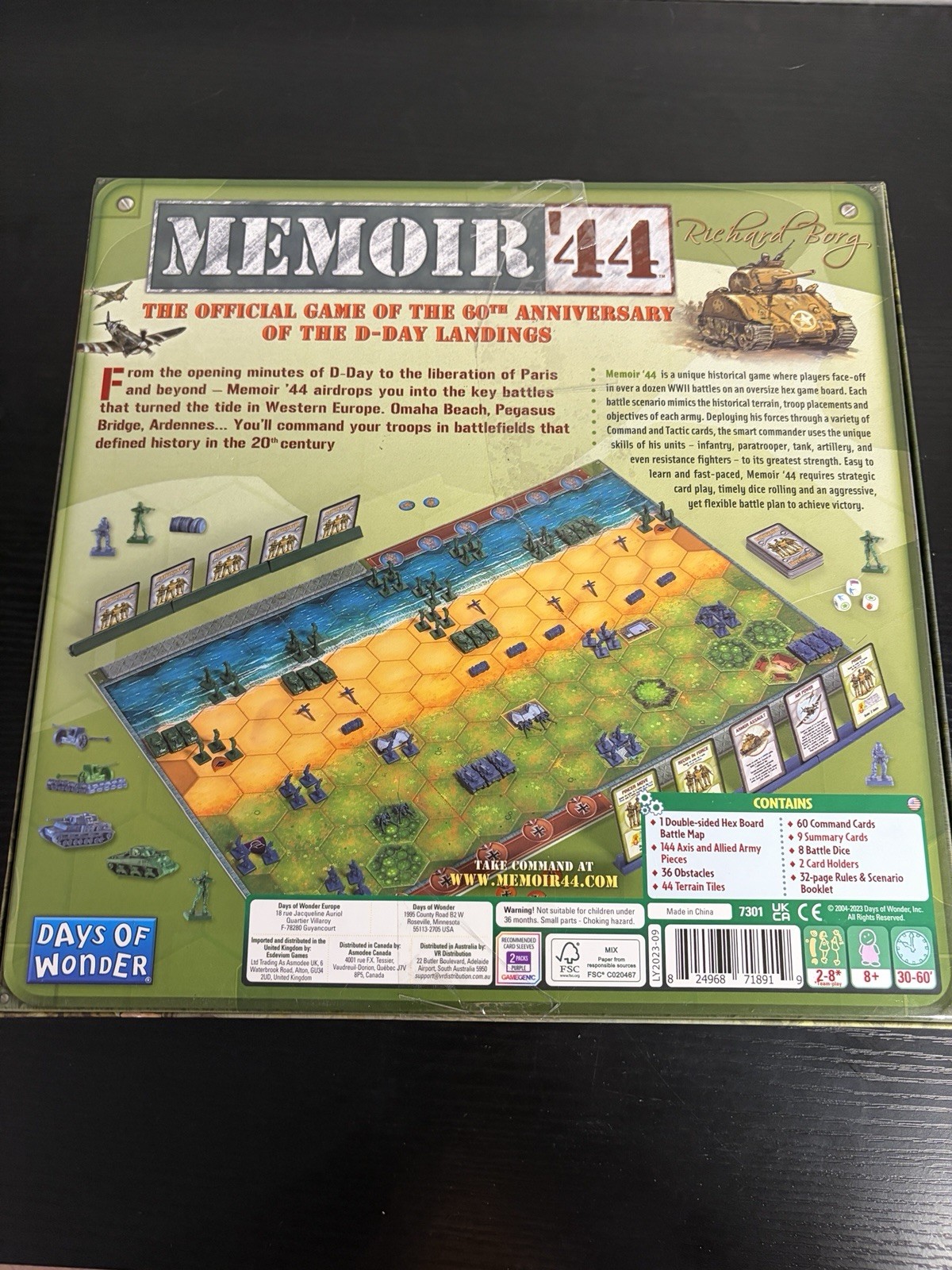 Memoir ’44 Board Game 2004 Days of Wonder Richard Borg Complete WWII