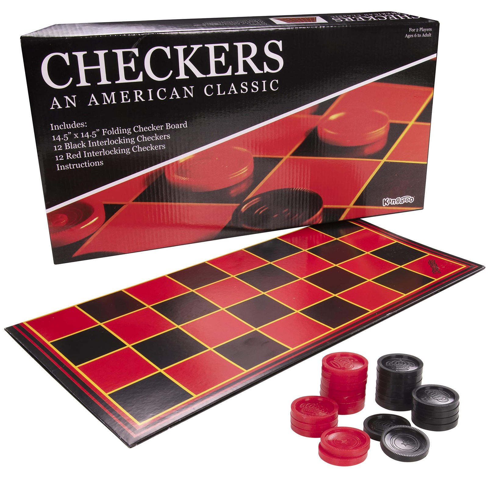 – Multiplayers Strategy Checker Board Game for Kids Adults – Portable Educat…