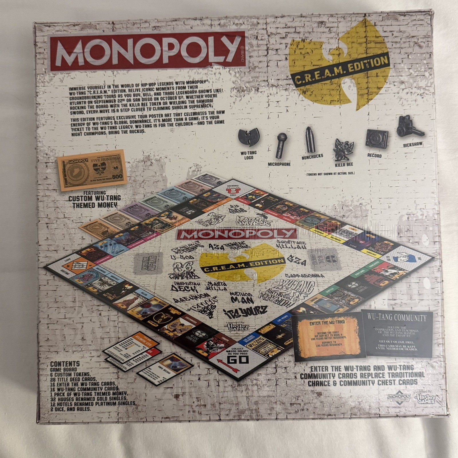 Wu Tang Clan MONOPOLY Board Game Cream (C.R.E.A.M. Edition) NEW SEALED IN BOX