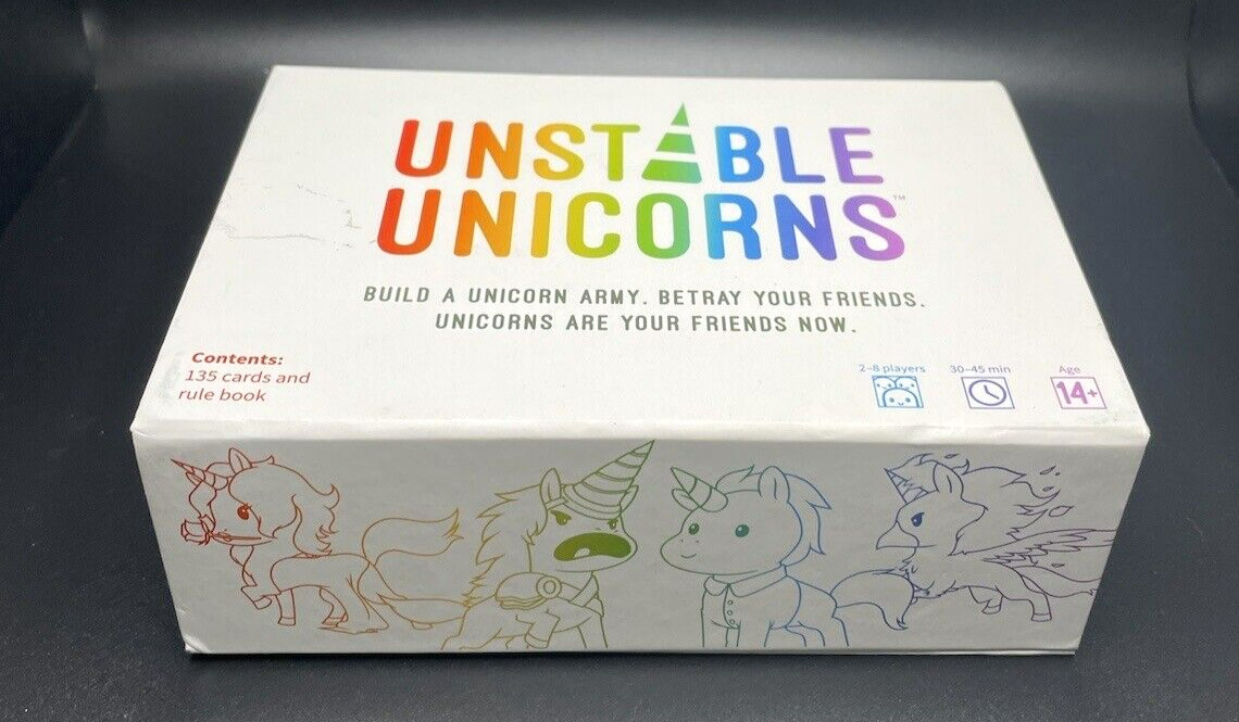 Unstable Unicorns Original Kickstarter 1st Edition Card Game 2018 14 and up.