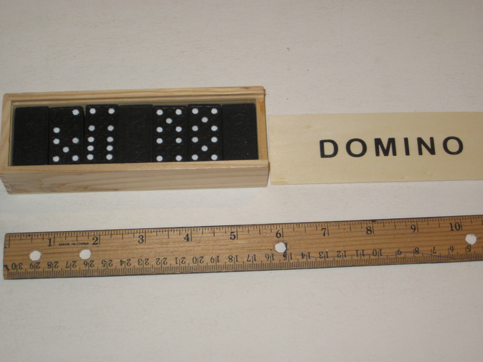 Dominoes Set 28 Wooden Dominoes In Box w/Instructions – Play, Tile Game, Kid Toy