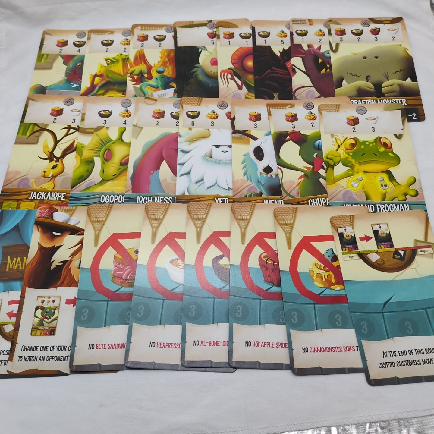 *Incomplete* Cryptid Cafe 25th Century Squatchy Games Board Game
