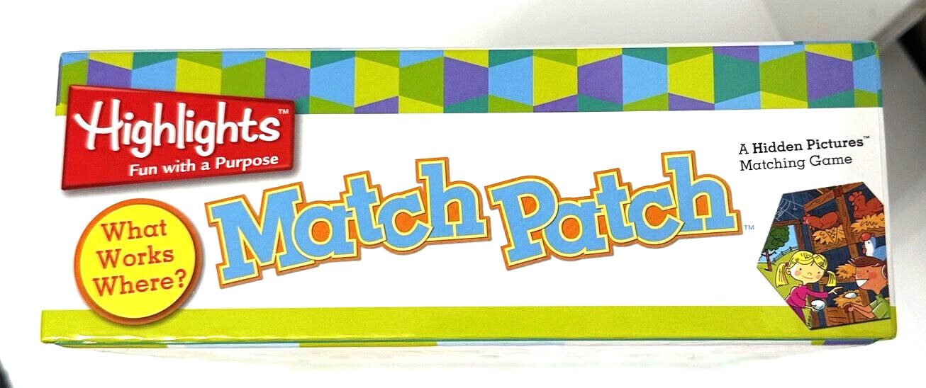 Childrens Highlights Match Patch Matching Game Hidden Pictures Learning Tool NEW