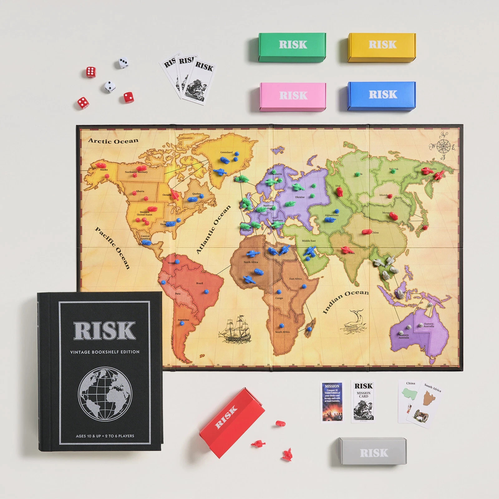 RISK & Battleship Vintage Bookshelf Edition by WS Game Company Brand New