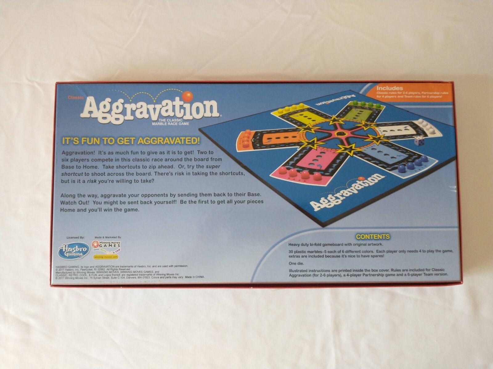 Winning Moves Classic Aggravation 2017 Marble Board Game Family Kids Complete 🎲