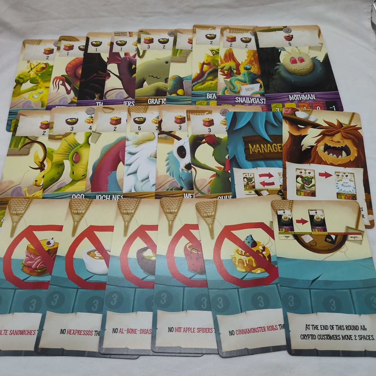 *Incomplete* Cryptid Cafe 25th Century Squatchy Games Board Game